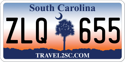 SC license plate ZLQ655