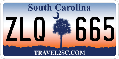 SC license plate ZLQ665