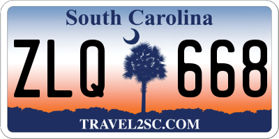 SC license plate ZLQ668