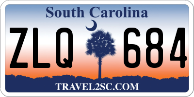 SC license plate ZLQ684