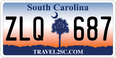 SC license plate ZLQ687