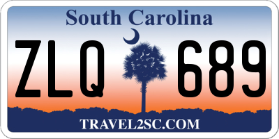 SC license plate ZLQ689