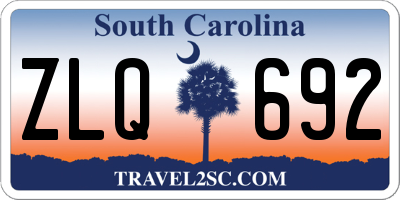 SC license plate ZLQ692
