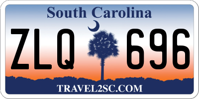 SC license plate ZLQ696