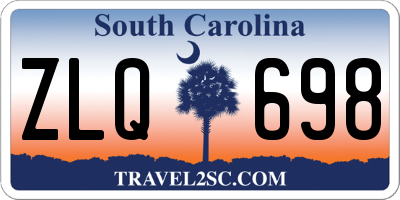 SC license plate ZLQ698