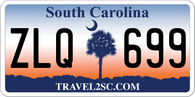 SC license plate ZLQ699