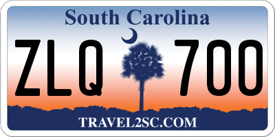SC license plate ZLQ700