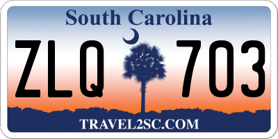 SC license plate ZLQ703