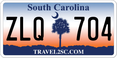 SC license plate ZLQ704
