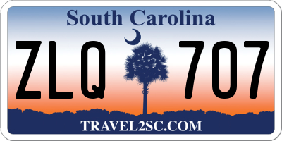 SC license plate ZLQ707