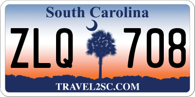 SC license plate ZLQ708