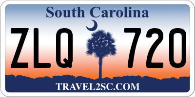 SC license plate ZLQ720