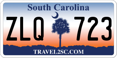 SC license plate ZLQ723