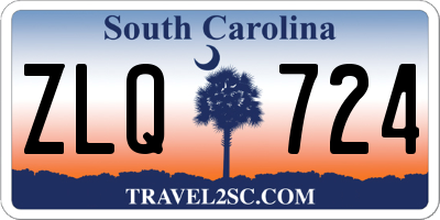 SC license plate ZLQ724