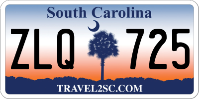 SC license plate ZLQ725