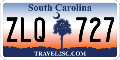 SC license plate ZLQ727