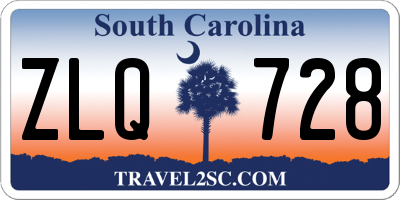 SC license plate ZLQ728