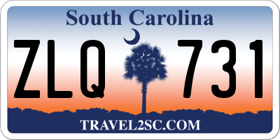 SC license plate ZLQ731