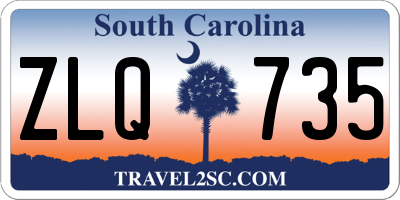 SC license plate ZLQ735