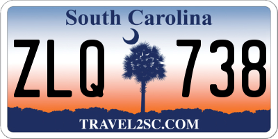 SC license plate ZLQ738