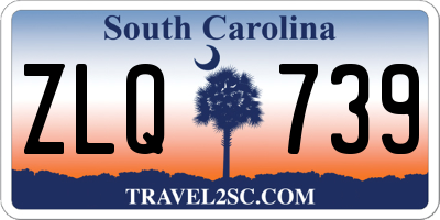 SC license plate ZLQ739