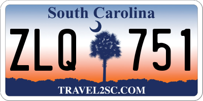 SC license plate ZLQ751