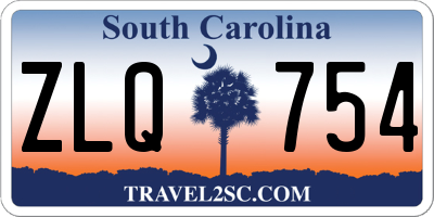 SC license plate ZLQ754