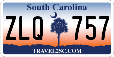 SC license plate ZLQ757