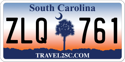 SC license plate ZLQ761