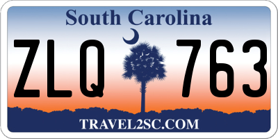 SC license plate ZLQ763