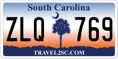 SC license plate ZLQ769
