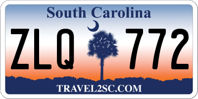 SC license plate ZLQ772