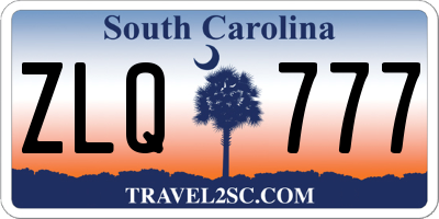 SC license plate ZLQ777