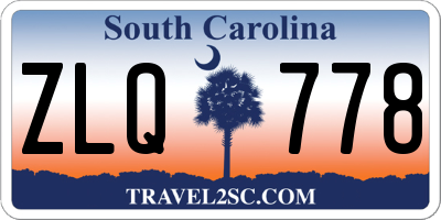 SC license plate ZLQ778