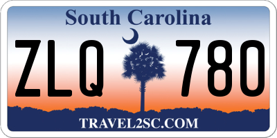 SC license plate ZLQ780