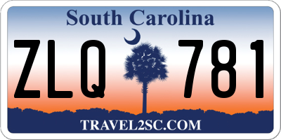 SC license plate ZLQ781
