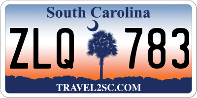 SC license plate ZLQ783