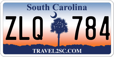 SC license plate ZLQ784