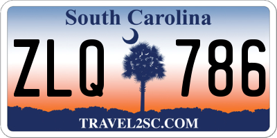 SC license plate ZLQ786