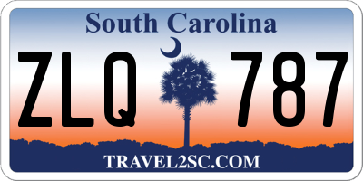 SC license plate ZLQ787