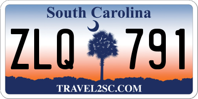 SC license plate ZLQ791