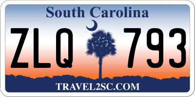SC license plate ZLQ793