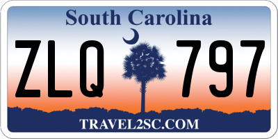 SC license plate ZLQ797