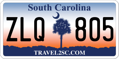 SC license plate ZLQ805
