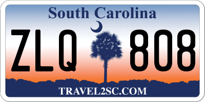 SC license plate ZLQ808