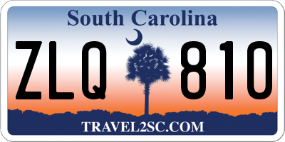 SC license plate ZLQ810