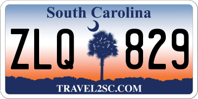 SC license plate ZLQ829