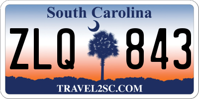 SC license plate ZLQ843