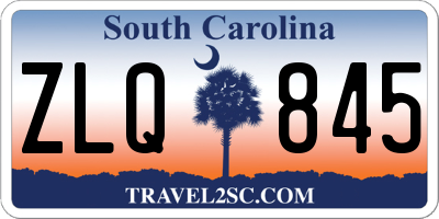 SC license plate ZLQ845