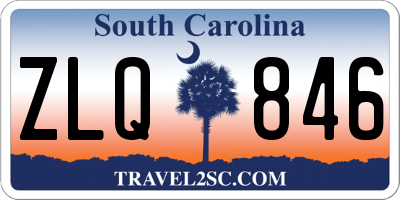 SC license plate ZLQ846